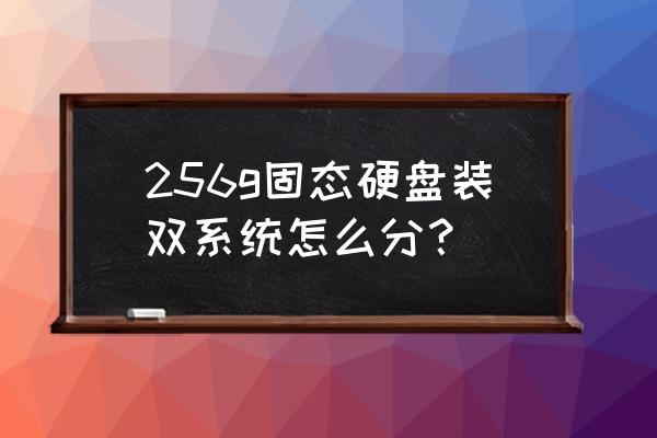 linux固态硬盘分区方法 256g固态硬盘装双系统怎么分? linux固态硬盘分区方法 256g固态硬盘装双系统怎么分?
